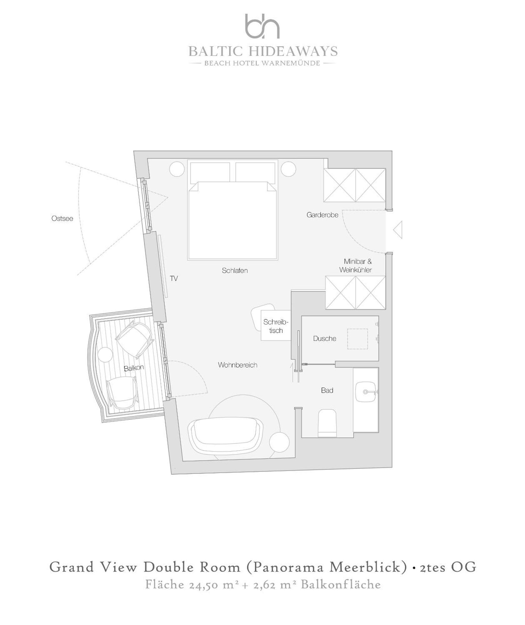 Baltic Hideaways Beach Hotel Warnemuende Rostock Pokoj fotografie